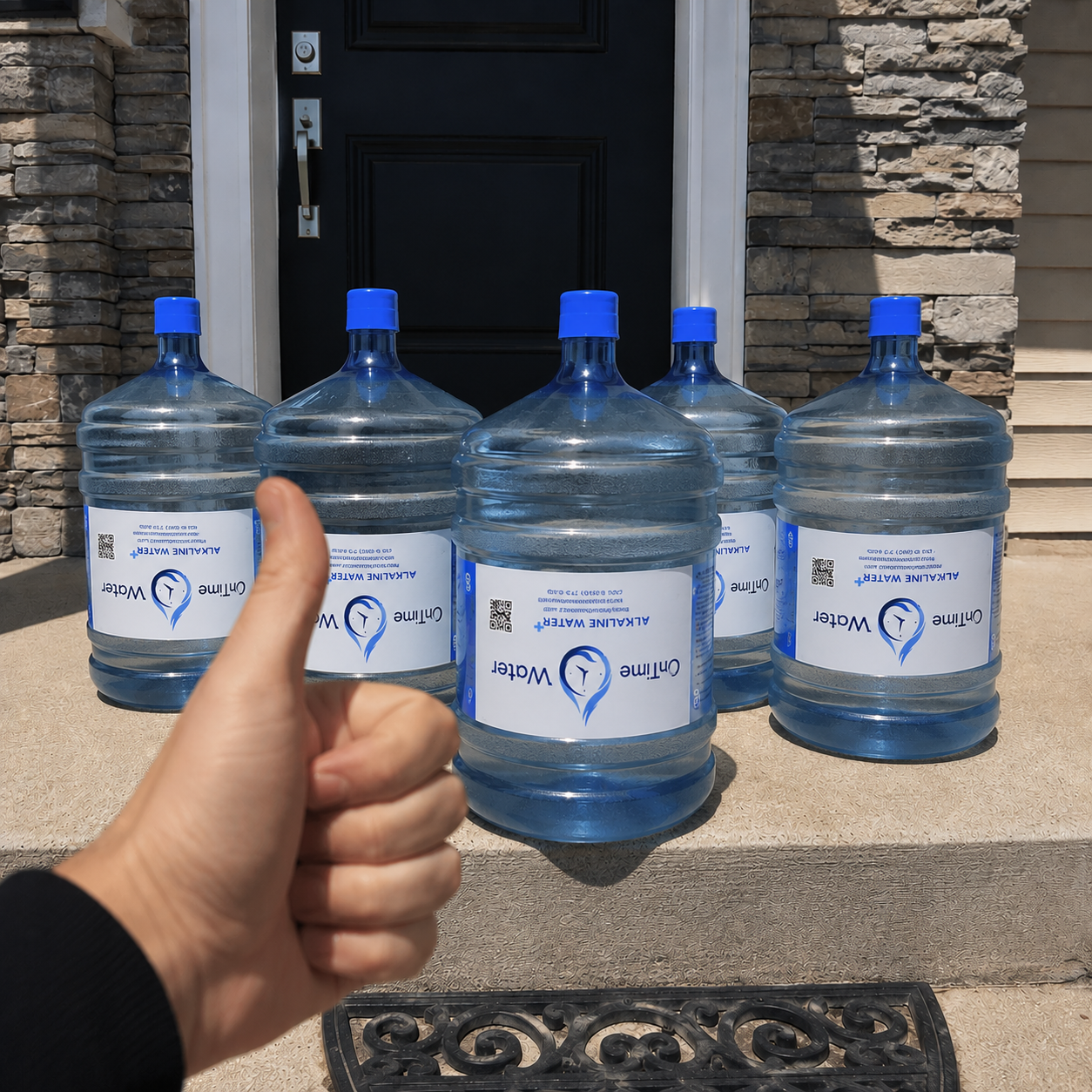 James M.'s OnTime Water alkaline bottle.