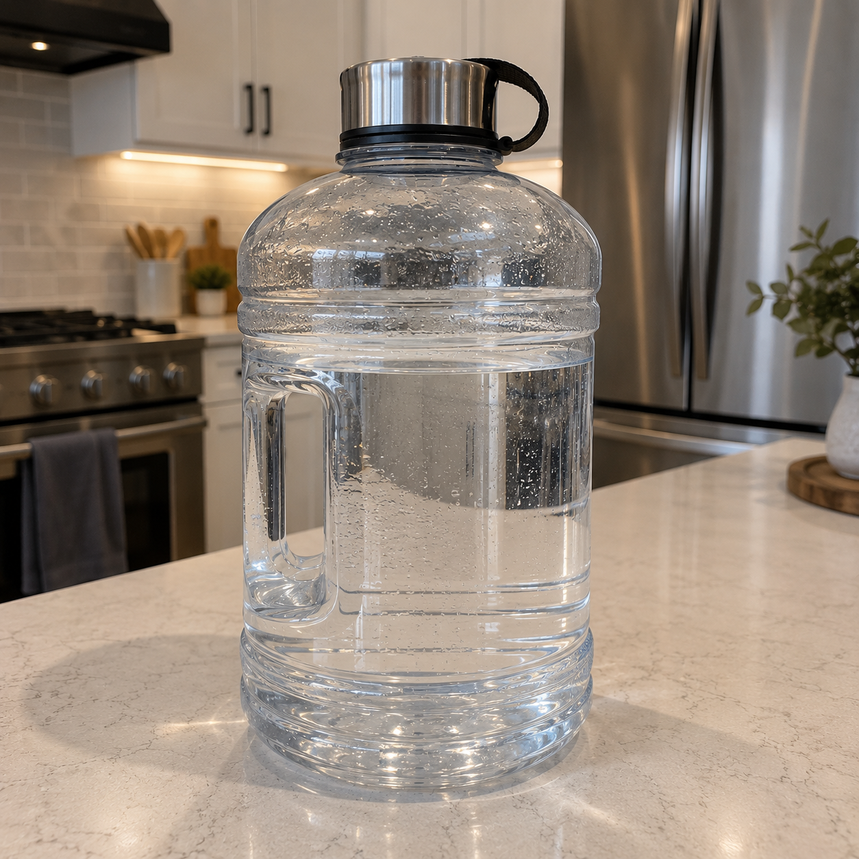 Melissa R. with her OnTime Water delivery.
